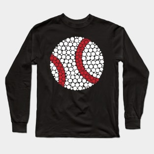 Dot Art Baseball: Pitch Perfect Long Sleeve T-Shirt